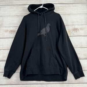 Staple Dark Pigeon logo Hoodie Sweatshirt Mens 2XL Black Embroidered